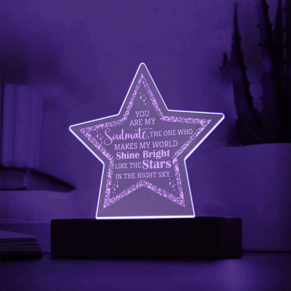 Acrylic Star Plaque-You are my Soulmate