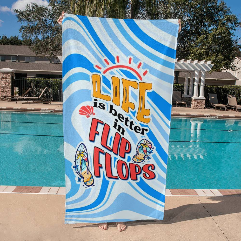 Beach Towel - Life is better in copy