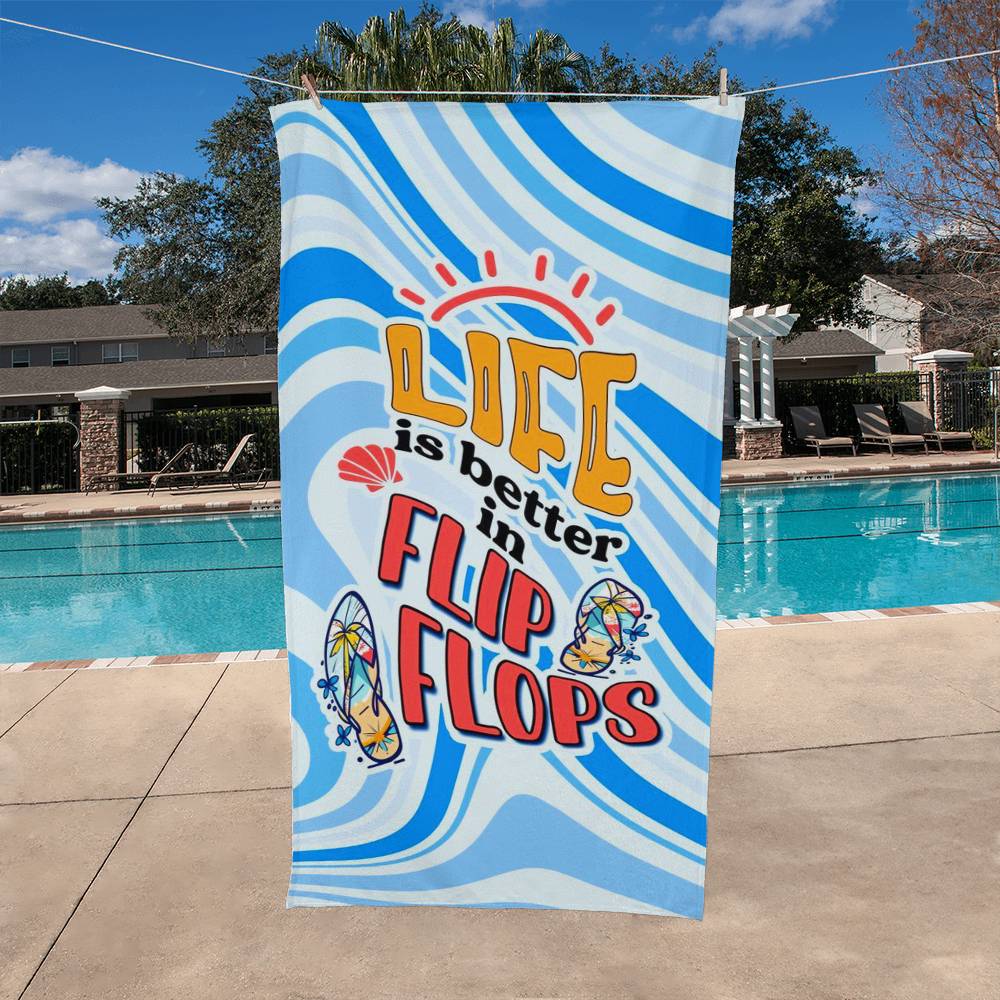 Beach Towel - Life is better in copy