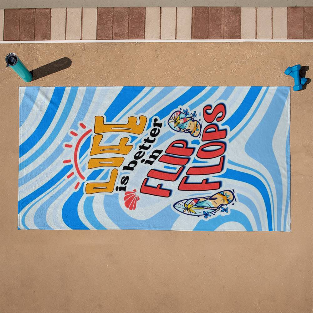 Beach Towel - Life is better in copy