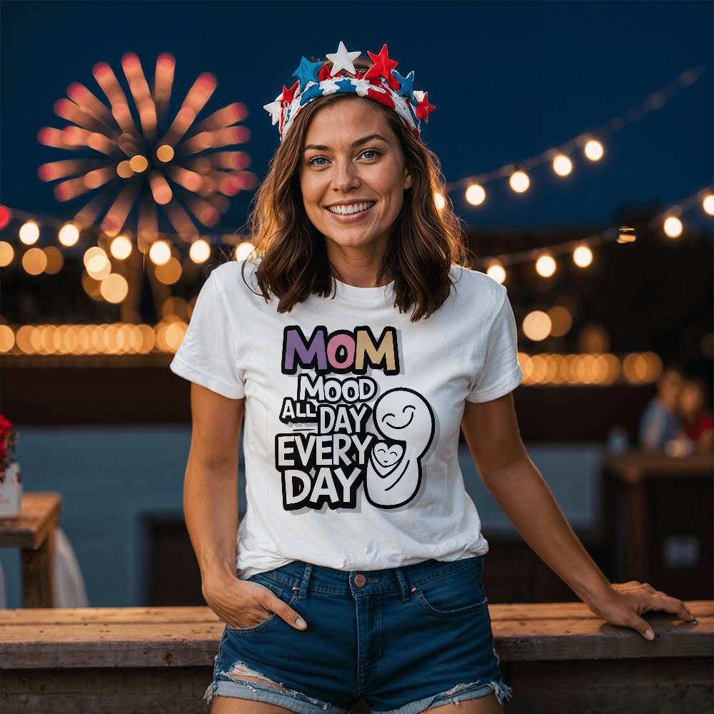 Bella + Canvas 3001 Unisex T-Shirt - Mom all day