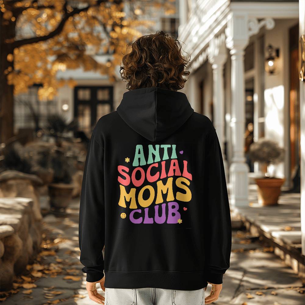 Bella + Canvas 3719 Unisex Pullover Women's Hoodie - Anti Social Moms Club