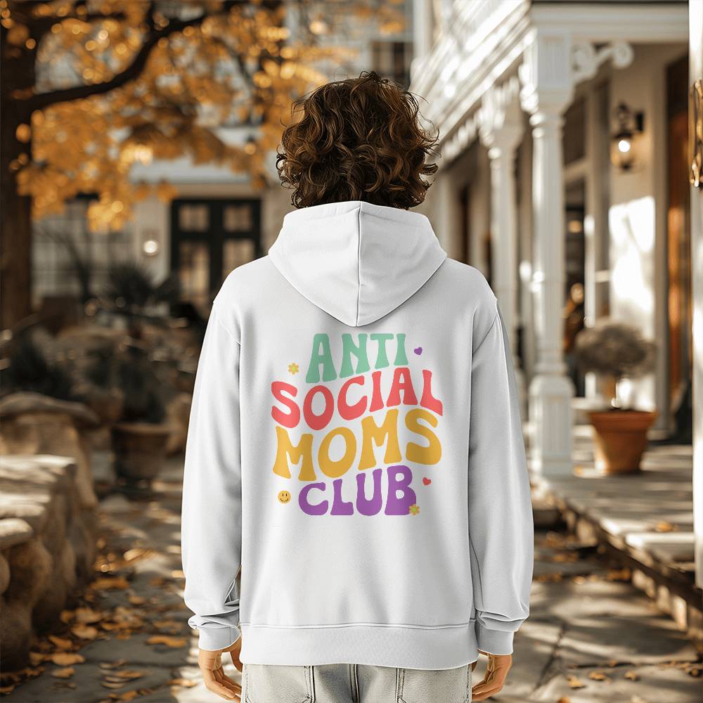 Bella + Canvas 3719 Unisex Pullover Women's Hoodie - Anti Social Moms Club