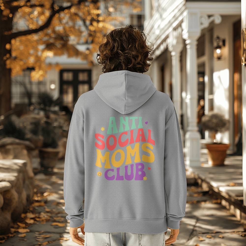 Bella + Canvas 3719 Unisex Pullover Women's Hoodie - Anti Social Moms Club