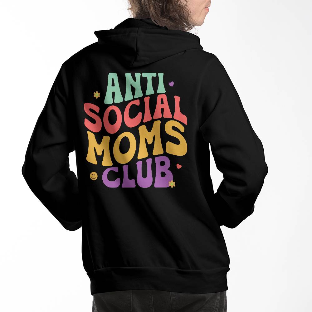 Bella + Canvas 3719 Unisex Pullover Women's Hoodie - Anti Social Moms Club