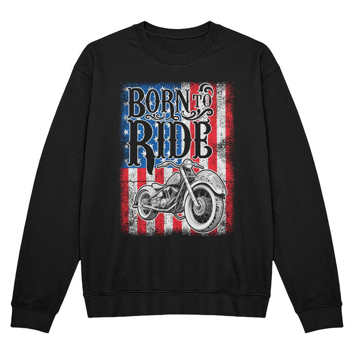 Bella + Canvas 3945 Crewneck Sweatshirt - Born To Ride