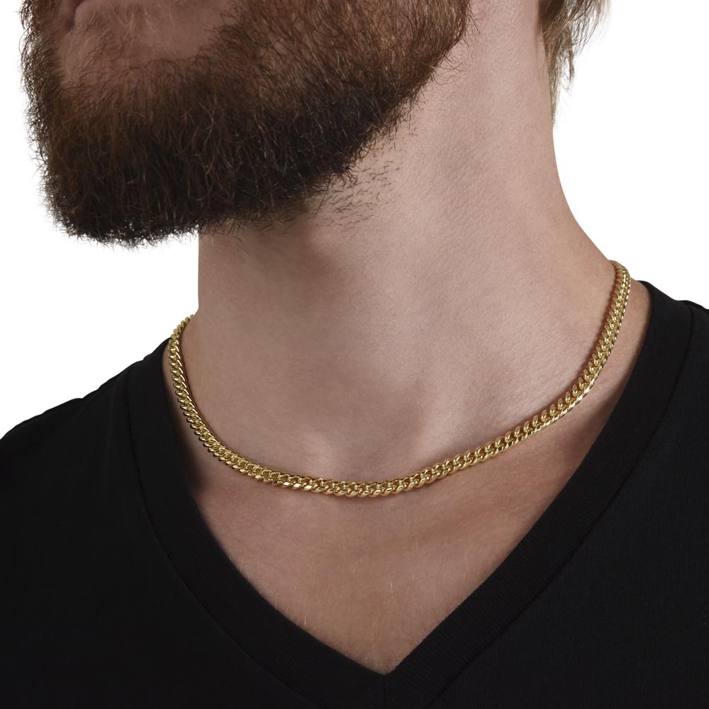 Card Cuban Link Chain For Men