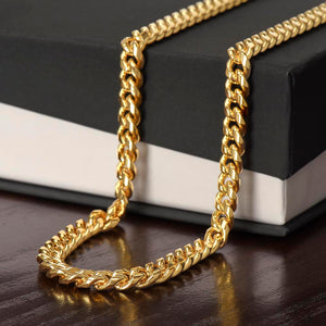 Card Cuban Link Chain For Men