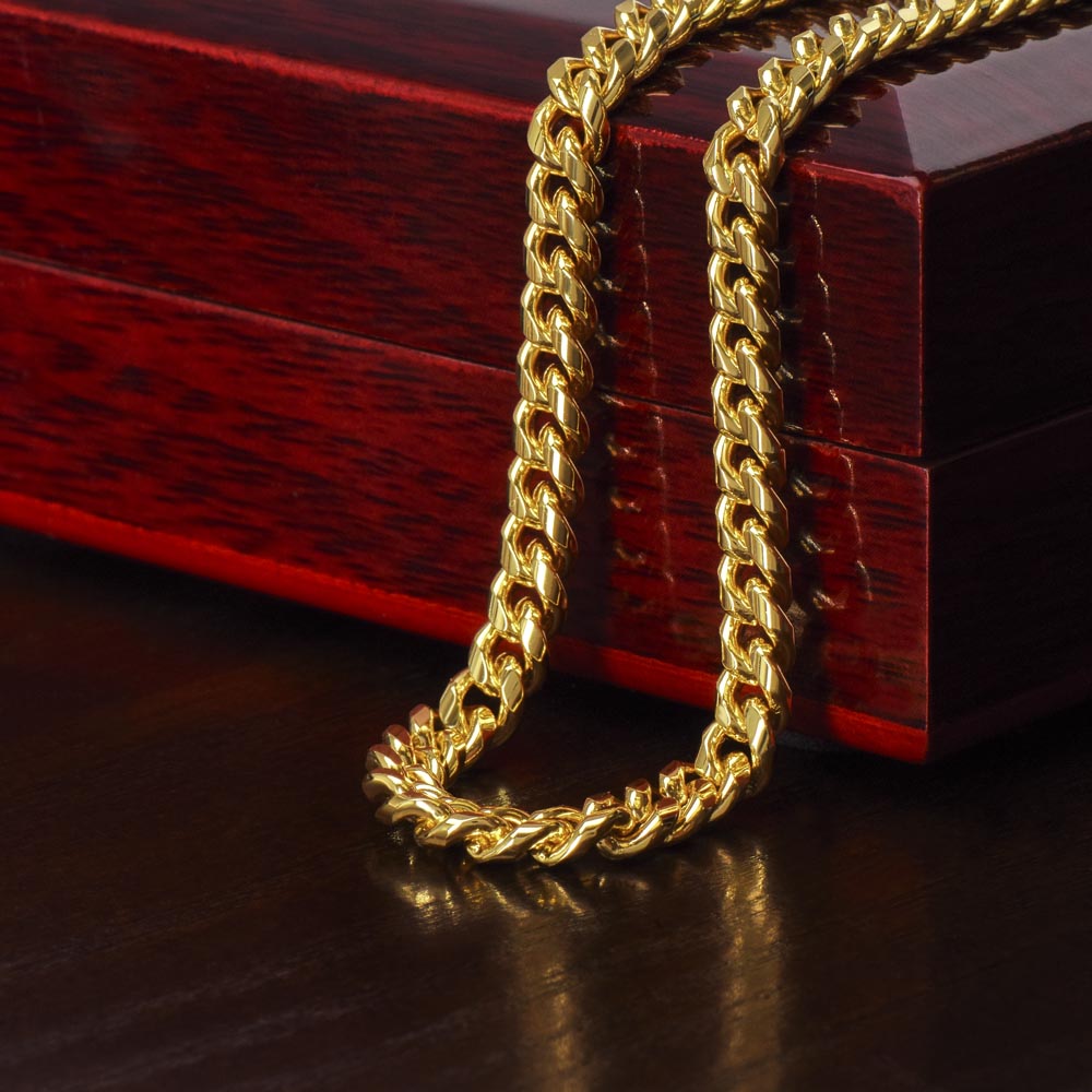 Card Cuban Link Chain For Men