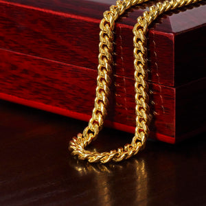 Card Cuban Link Chain For Men