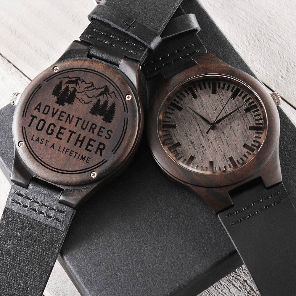 Card Wood Watch with Engraving - Adventures Together