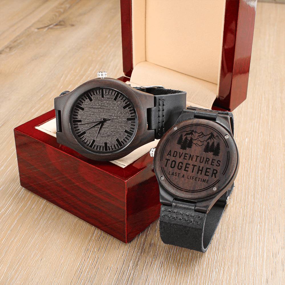 Card Wood Watch with Engraving - Adventures Together