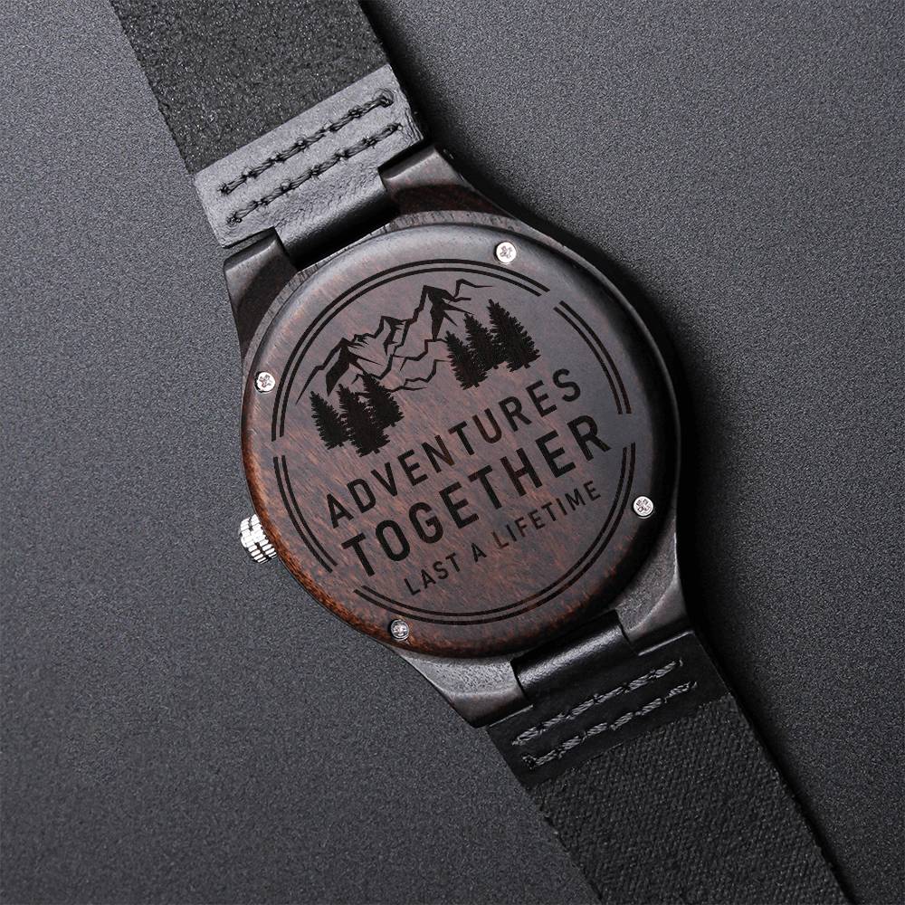 Card Wood Watch with Engraving - Adventures Together