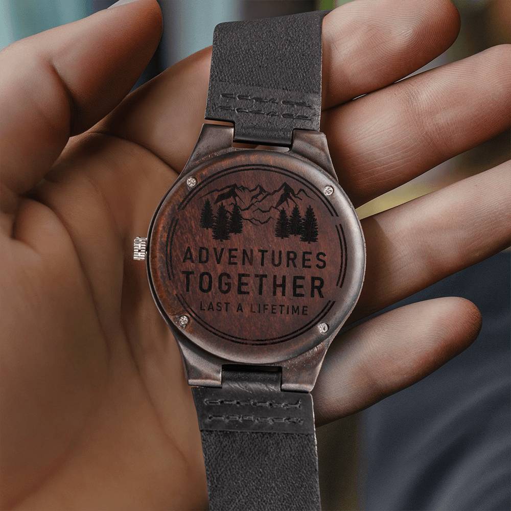 Card Wood Watch with Engraving - Adventures Together