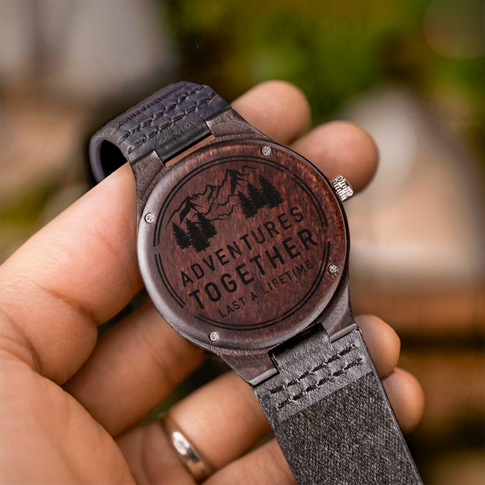 Card Wood Watch with Engraving - Adventures Together