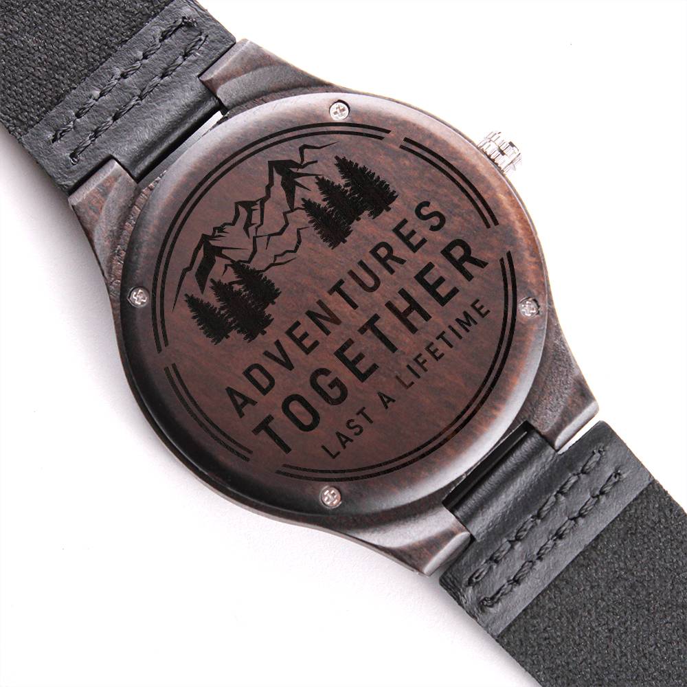 Card Wood Watch with Engraving - Adventures Together