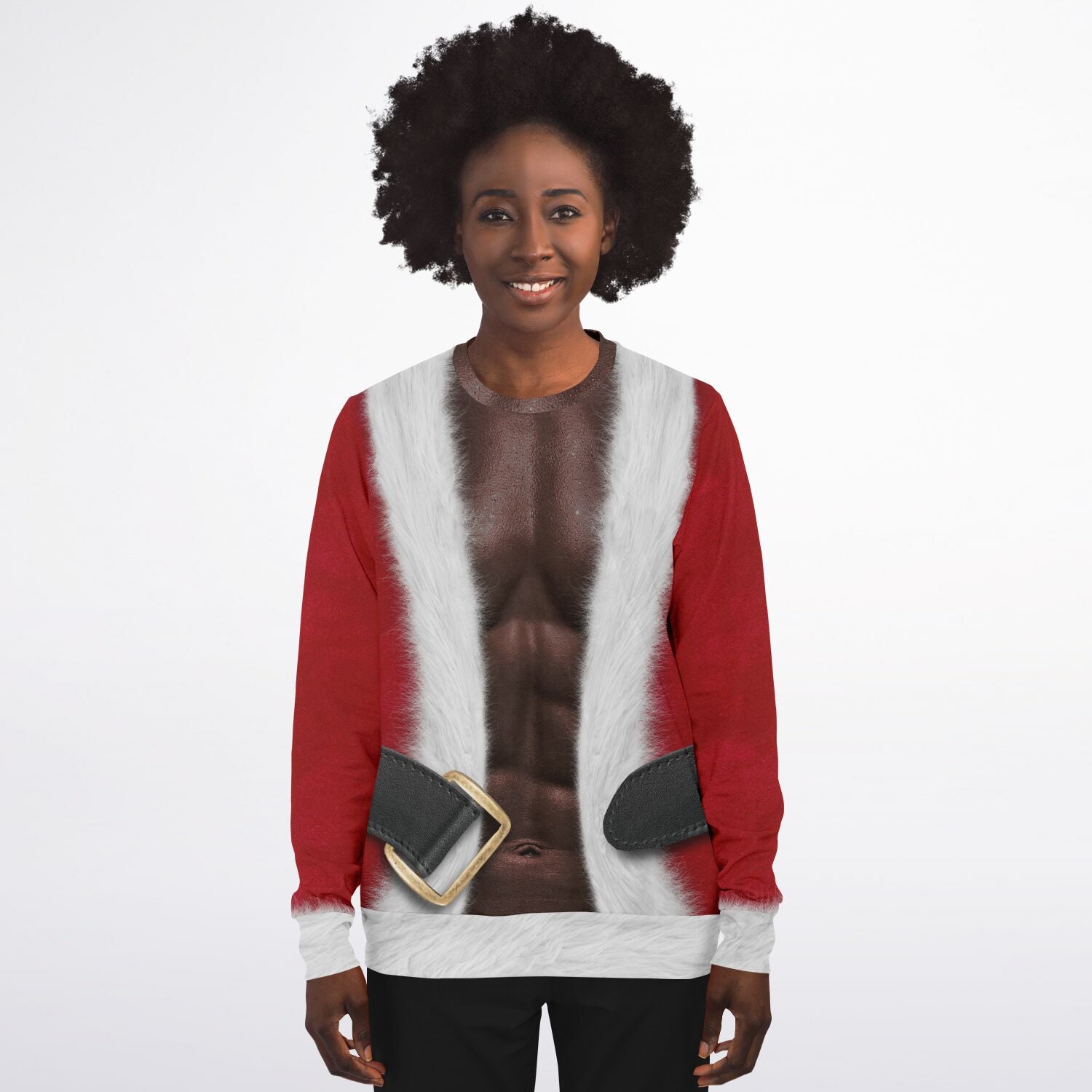 Christmas Sweatshirt - Fit Santa - African American