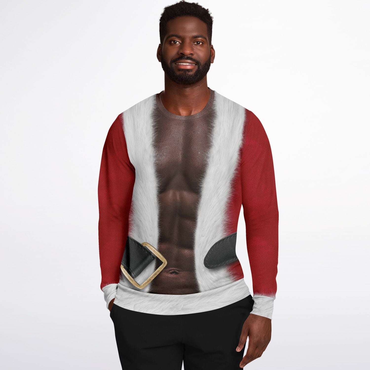 Christmas Sweatshirt - Fit Santa - African American