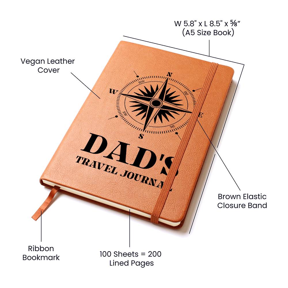 DAD Travel Graphic Leather Journal