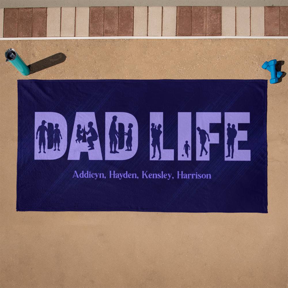 Dad Life Beach Towel