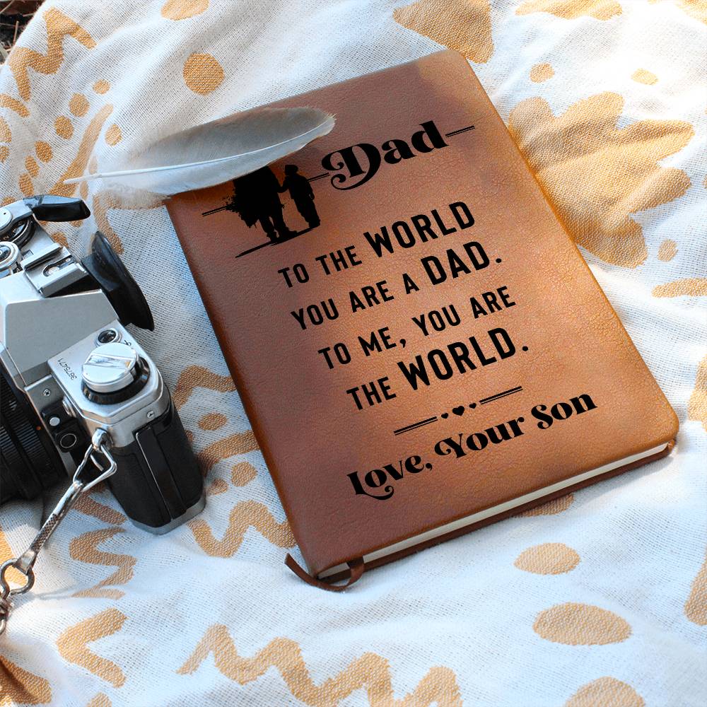 Dad OF The World Graphic Leather Journal