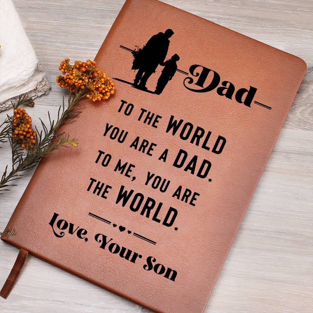 Dad OF The World Graphic Leather Journal