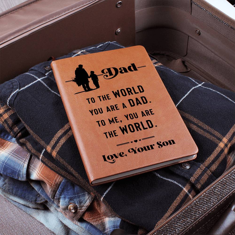 Dad OF The World Graphic Leather Journal