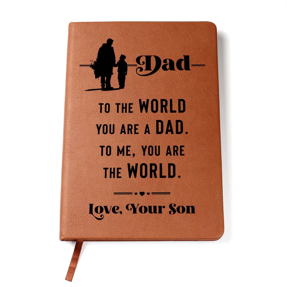 Dad OF The World Graphic Leather Journal