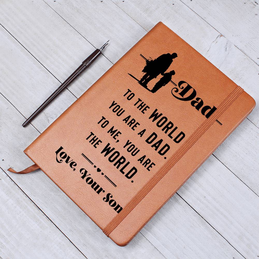 Dad OF The World Graphic Leather Journal