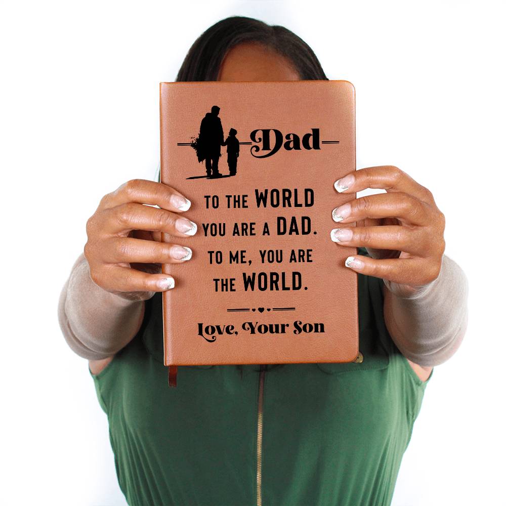 Dad OF The World Graphic Leather Journal