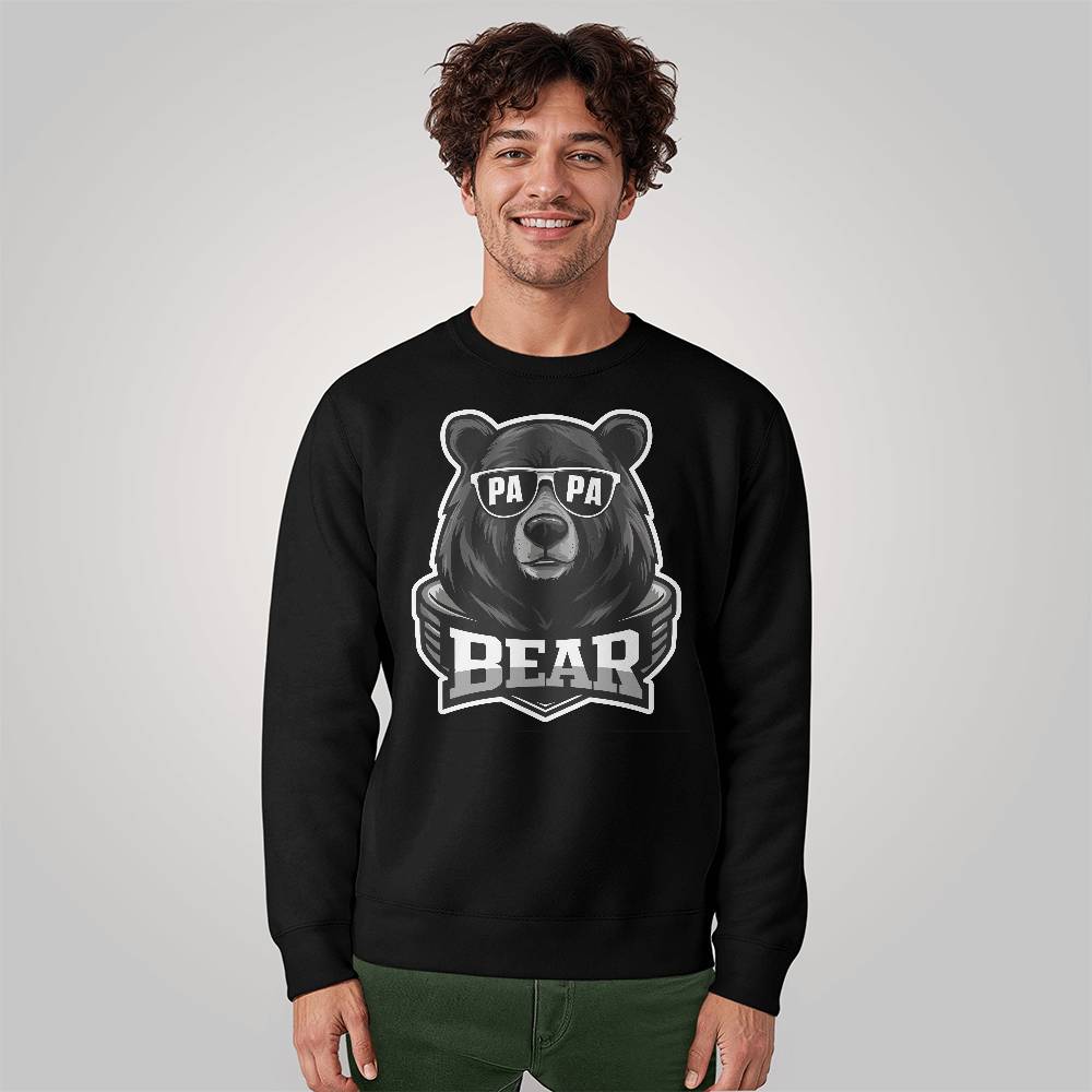 Dad Papa Bear premium Bella + Canvas 3945 Crewneck