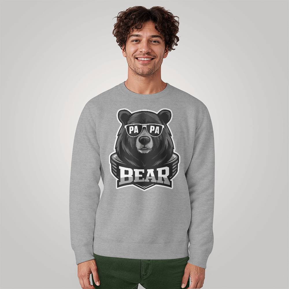 Dad Papa Bear premium Bella + Canvas 3945 Crewneck