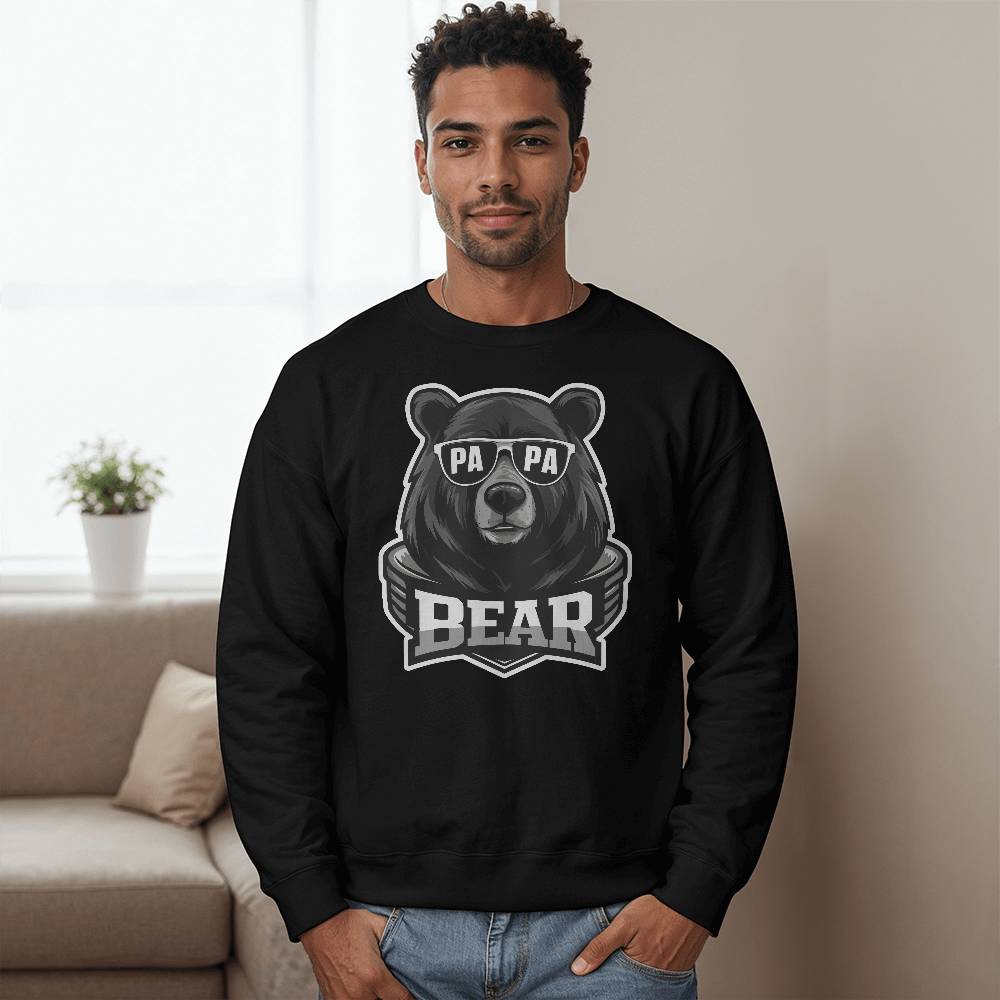 Dad Papa Bear premium Bella + Canvas 3945 Crewneck