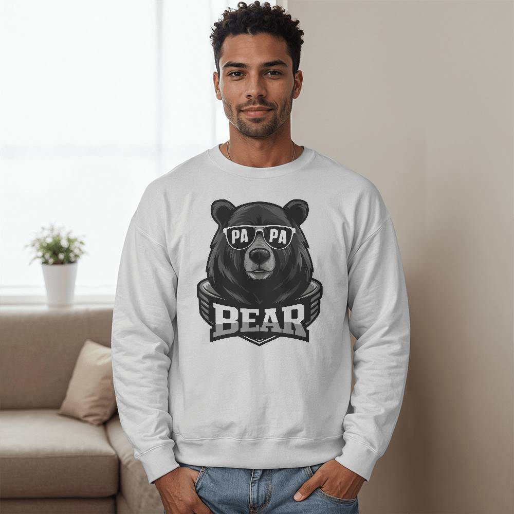 Dad Papa Bear premium Bella + Canvas 3945 Crewneck