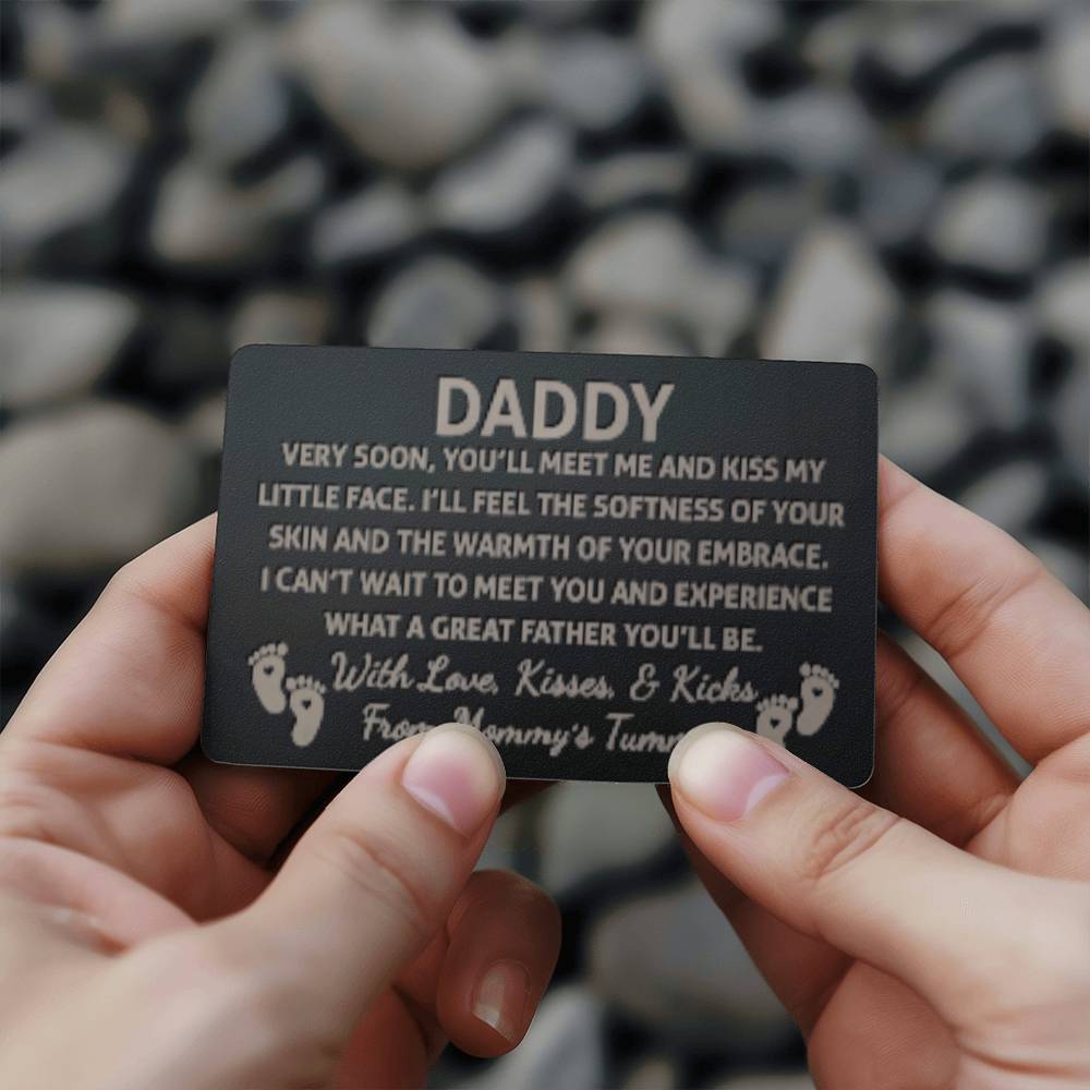 Daddy Engraved Wallet Card