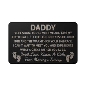 Daddy Engraved Wallet Card