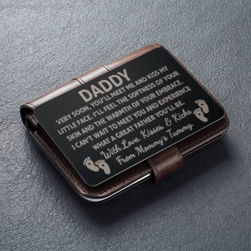 Daddy Engraved Wallet Card