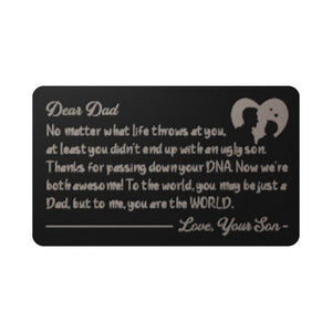 Dear Dad - Engraved Wallet Card