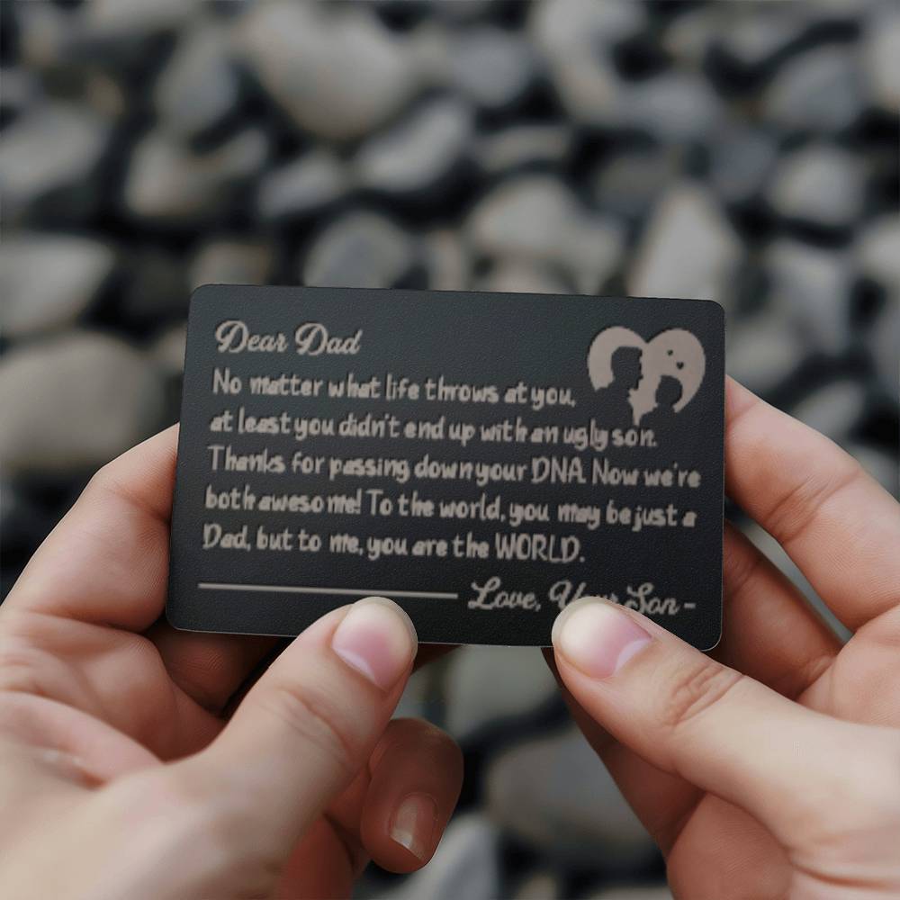 Dear Dad - Engraved Wallet Card