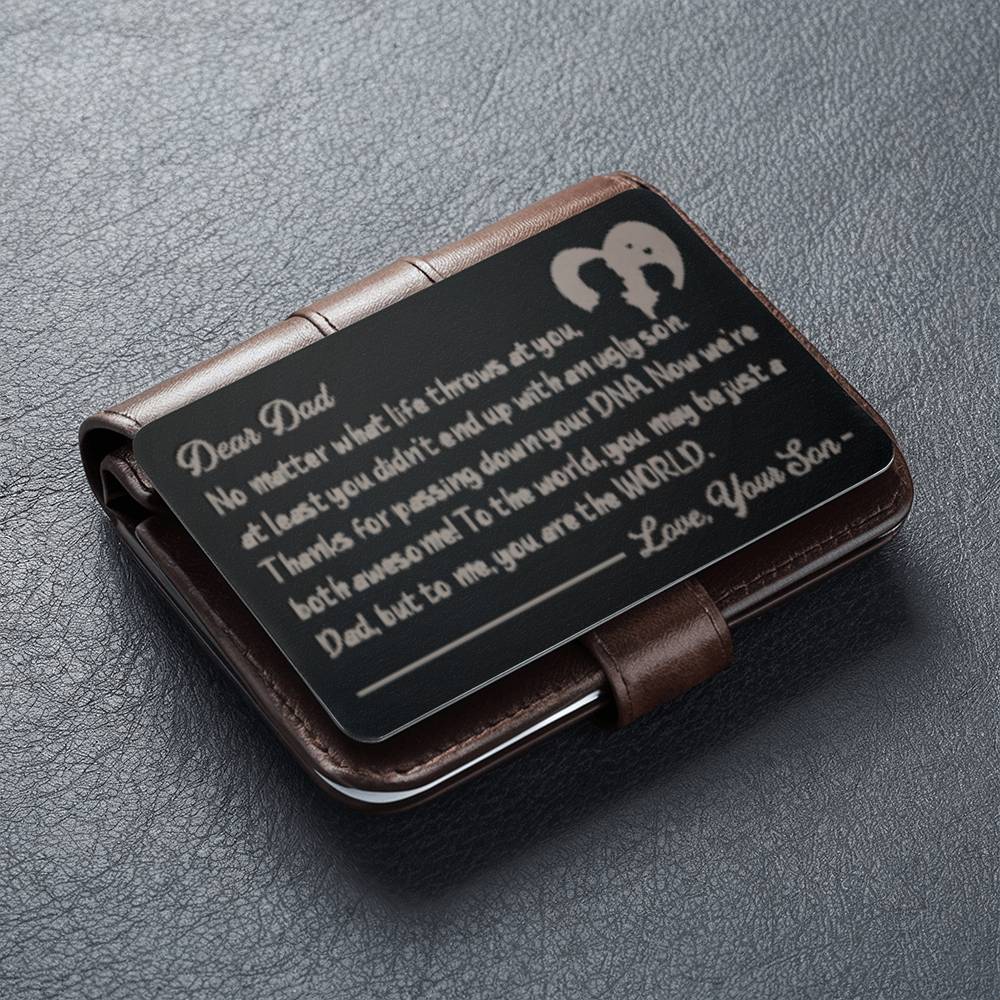 Dear Dad - Engraved Wallet Card