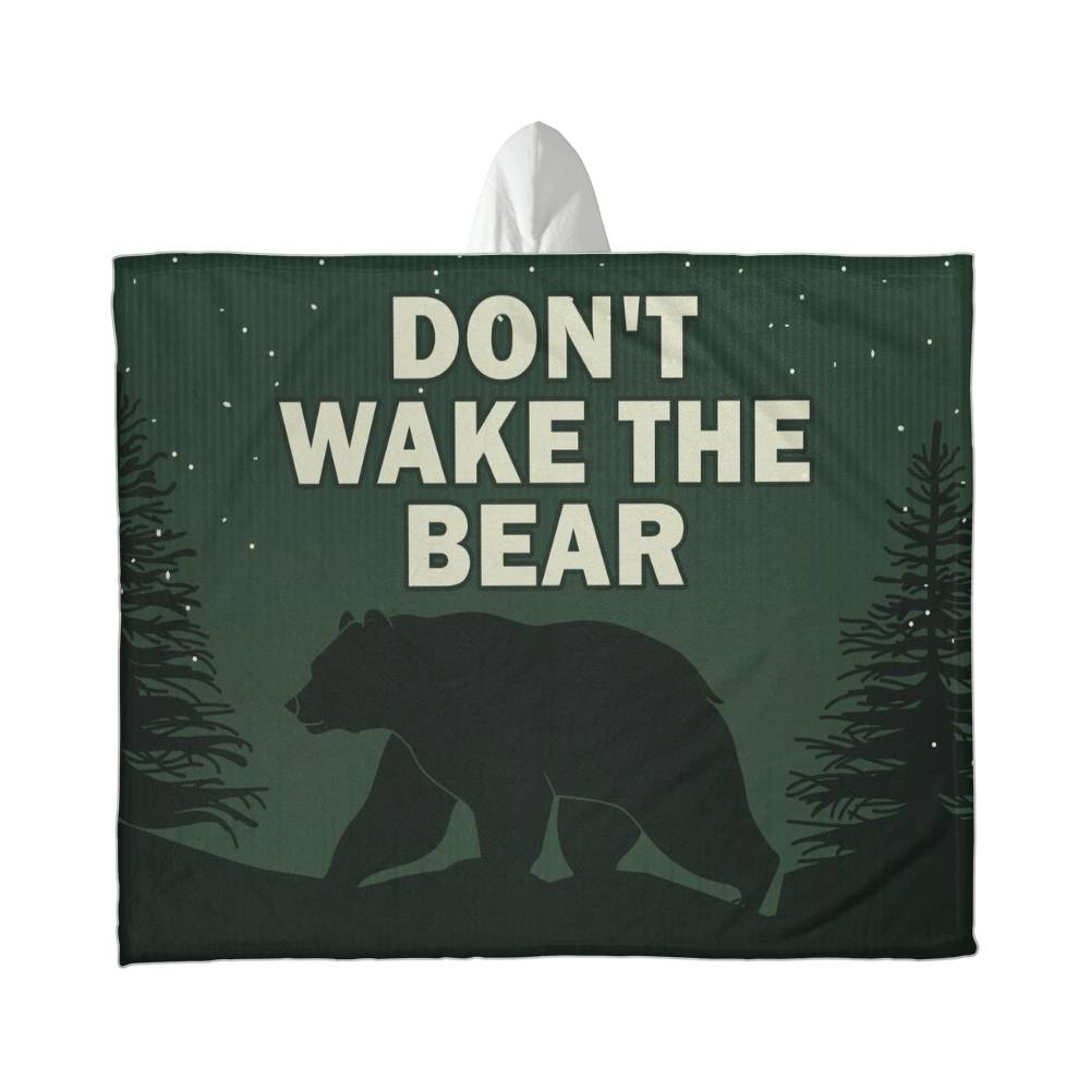 Don't wake the bear 2 - Hooded Sherpa Fleece Blankets