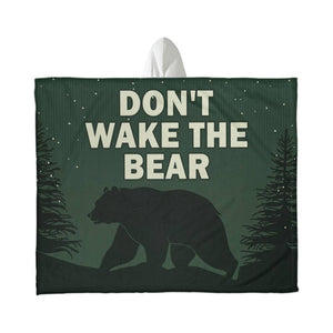 Don't wake the bear 2 - Hooded Sherpa Fleece Blankets