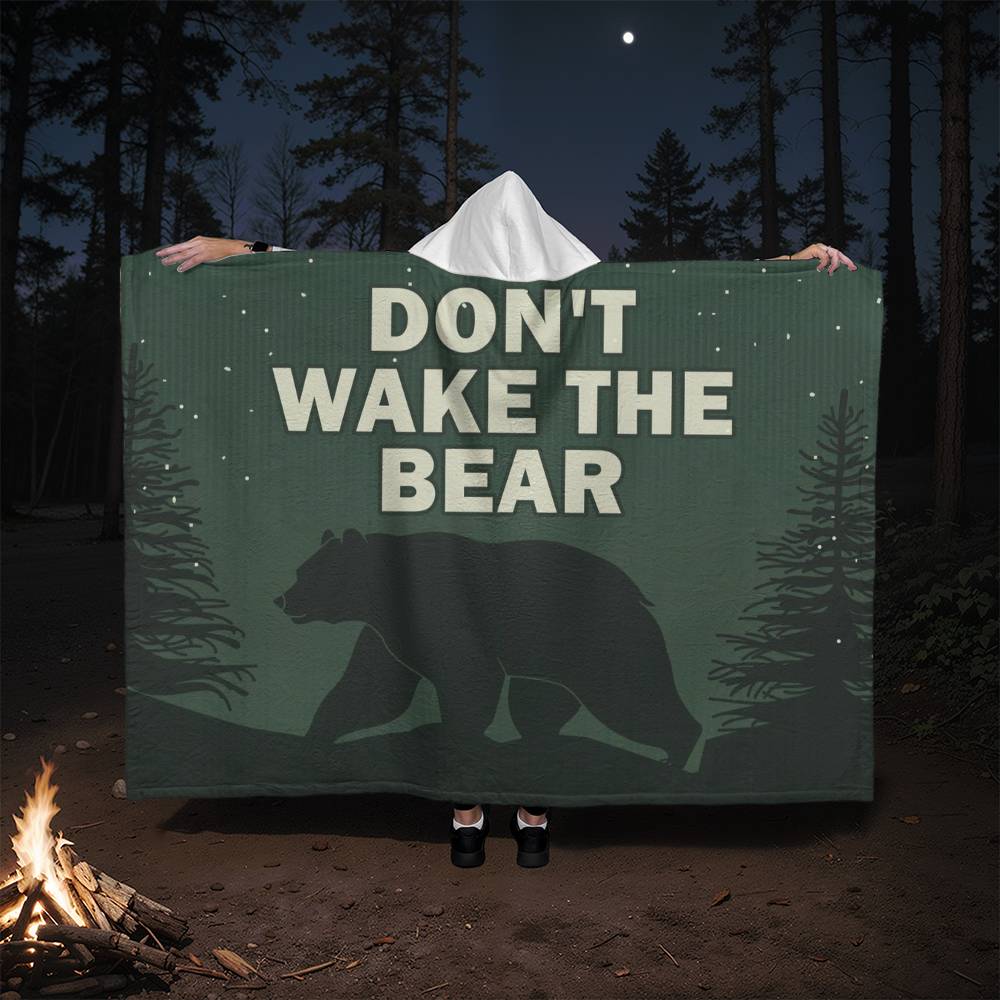 Don't wake the bear 2 - Hooded Sherpa Fleece Blankets