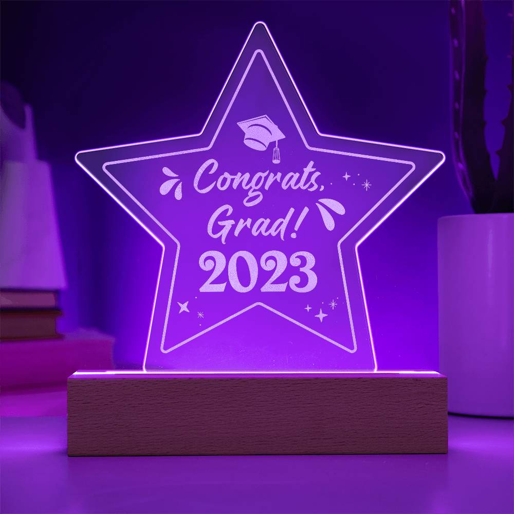 Engraved Acrylic Plaque - Congrats