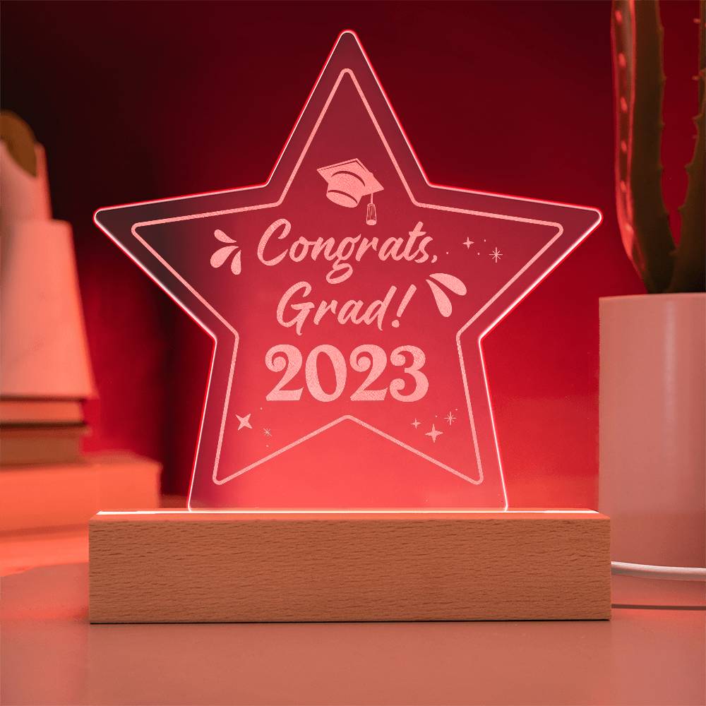 Engraved Acrylic Plaque - Congrats