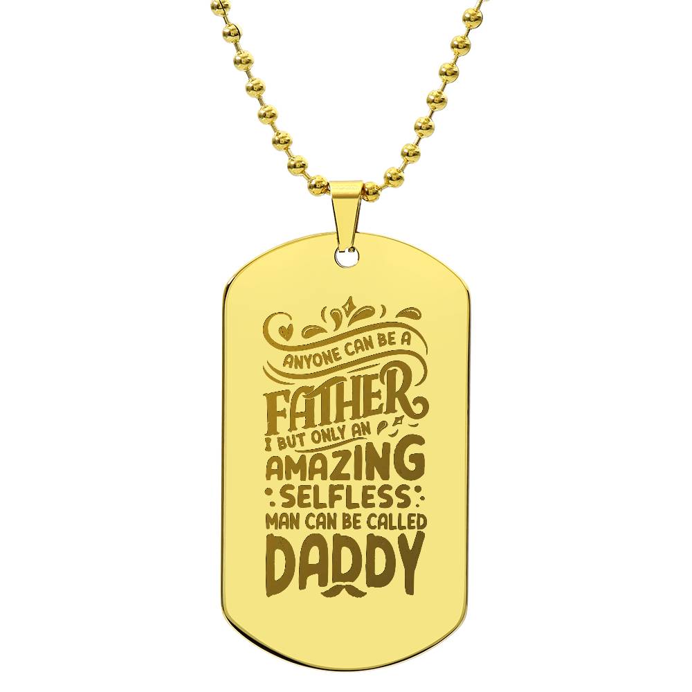 Engraved Dog Tag Necklace - Amazing Father