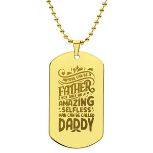 Engraved Dog Tag Necklace - Amazing Father