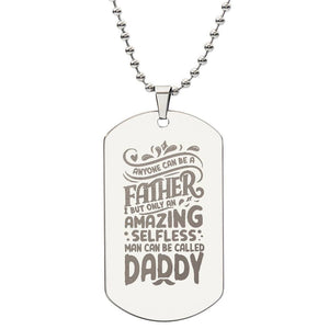 Engraved Dog Tag Necklace - Amazing Father