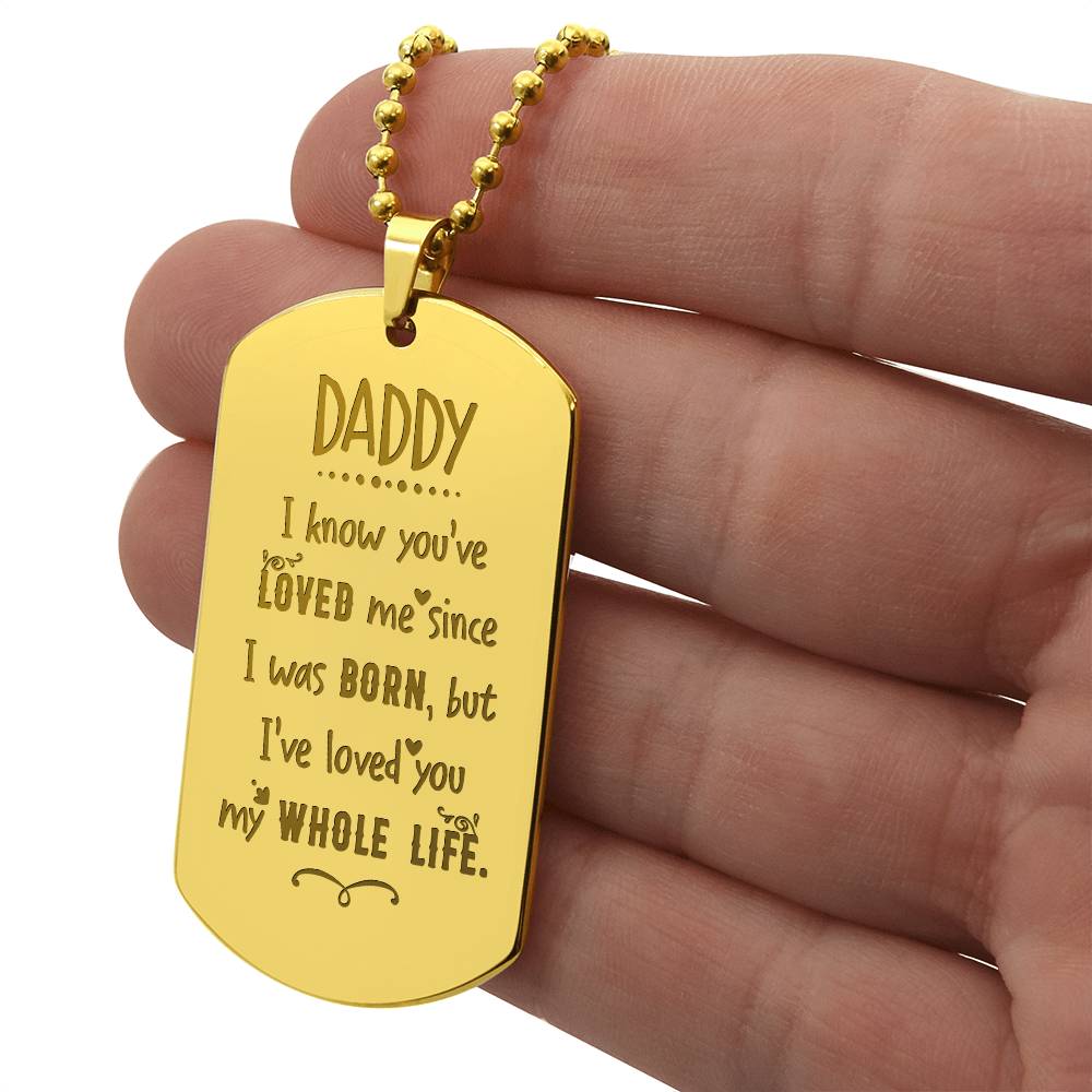 Engraved Dog Tag Necklace - I know you have loved