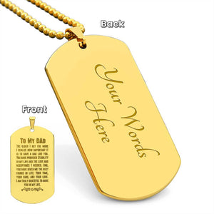 Engraved Dog Tag Necklace - The older I get dad